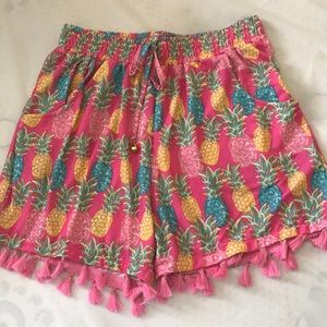 NWOT Simply Southern pineapple shorts